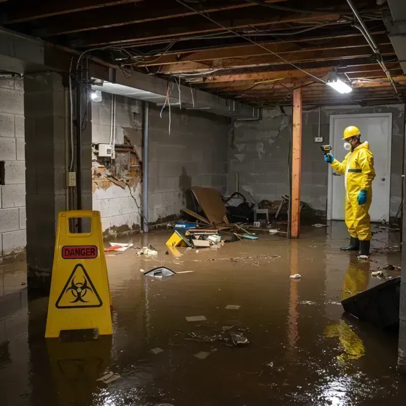 Flooded Basement Electrical Hazard in Wyoming, IL Property